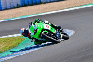 Álex en acción en la pasada carrera del ESBK de Jerez